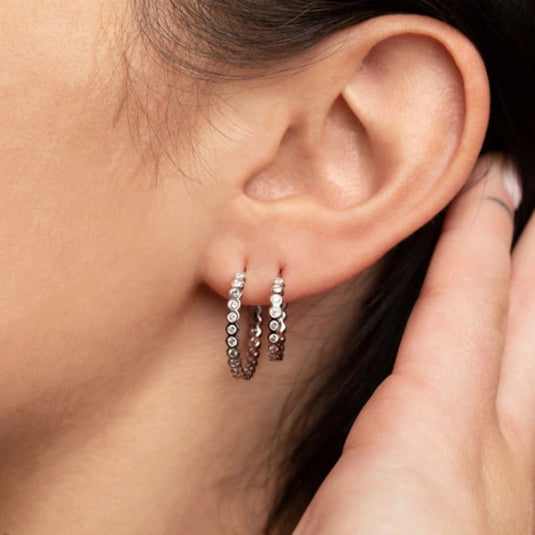 HN Lux Bezel Hoops